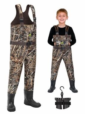 Tidewe PVC Nylon Waterproof Chest Waders Size 4/5 Toddler Fishing & Hunting
